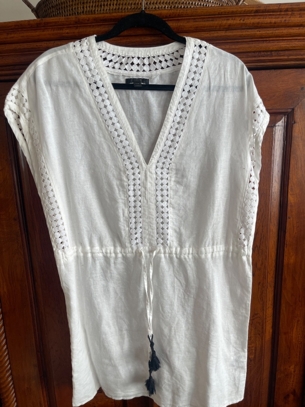 NWOT J.Crew Linen-blend Coverup Oversized XXS